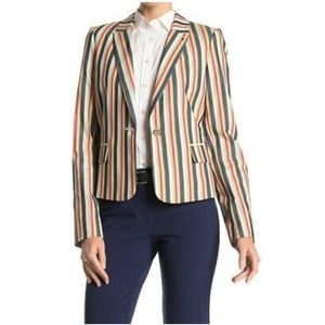 Tommy Hilfiger Rainbow Striped Blazer Size 10 NWT